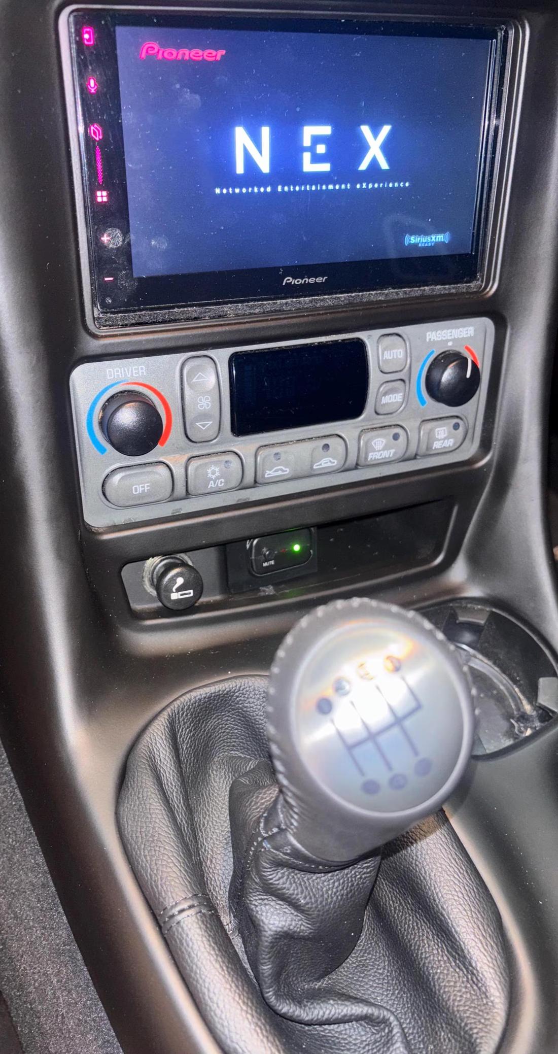 C5 center stack with the mount installed