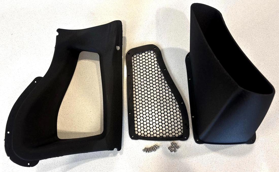 Duct kit contents with hardware