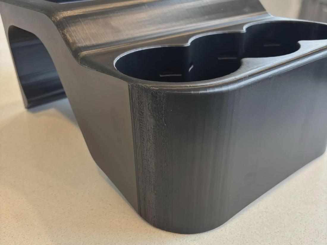 Unfinished C6 cupholder, side