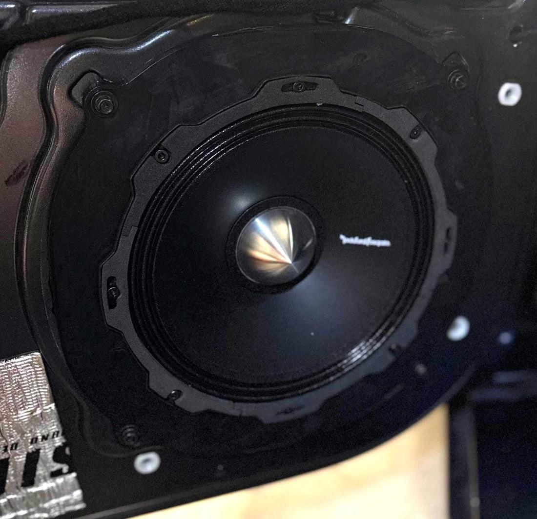8 inch speaker installed with the adapter